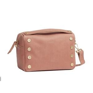 Hammitt Women's Sorbet Pink Brushed Gold Evan Leather Crossbody Bag Size S